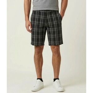 Tommy Bahama Mens 32 Black Plaid Silk Blend Shorts Paradise Nation Ringel